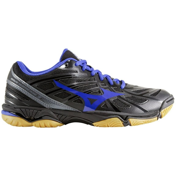 Mizuno Women's Wave Hurricane 3 Volleyball Shoes (Black/Royal, 6.0)