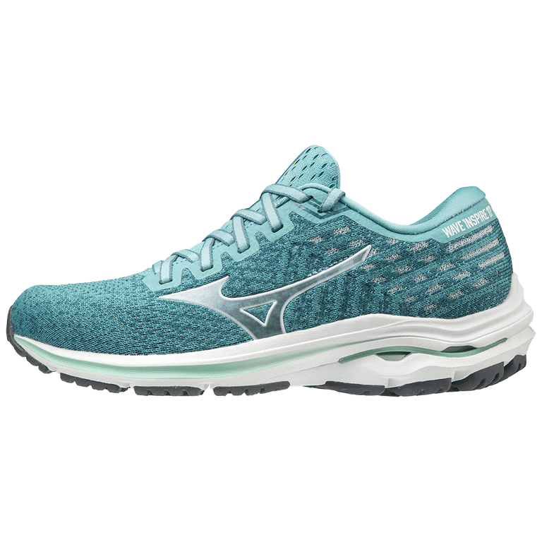 Mizuno Women s Wave Inspire 17 Waveknit Running Shoe Size 11 Dusty Turquoise Wht 5400 Walmart