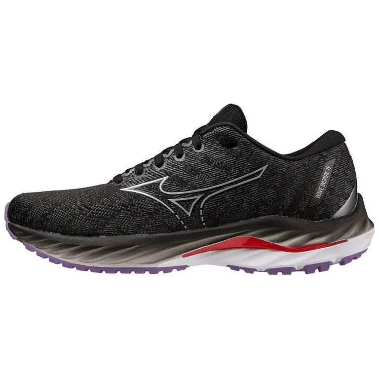 Mizuno Women s Wave Inspire 19 D Running Shoe Size 9.5 Black Silver 9073 Walmart