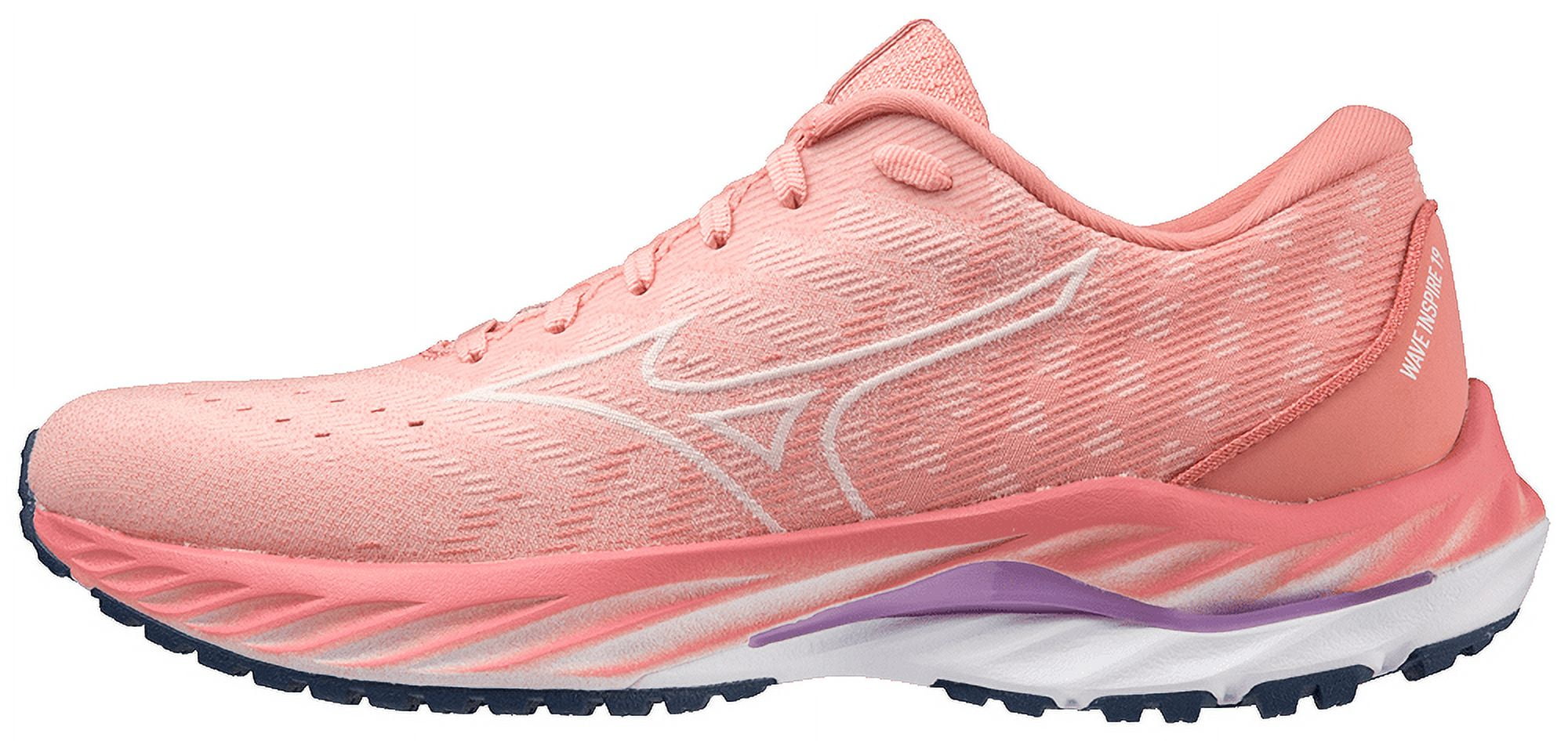Mizuno Women s Wave Inspire 19 Ssw Running Shoe Size 10 Peach Bud Vapor Grey 22Vg Walmart