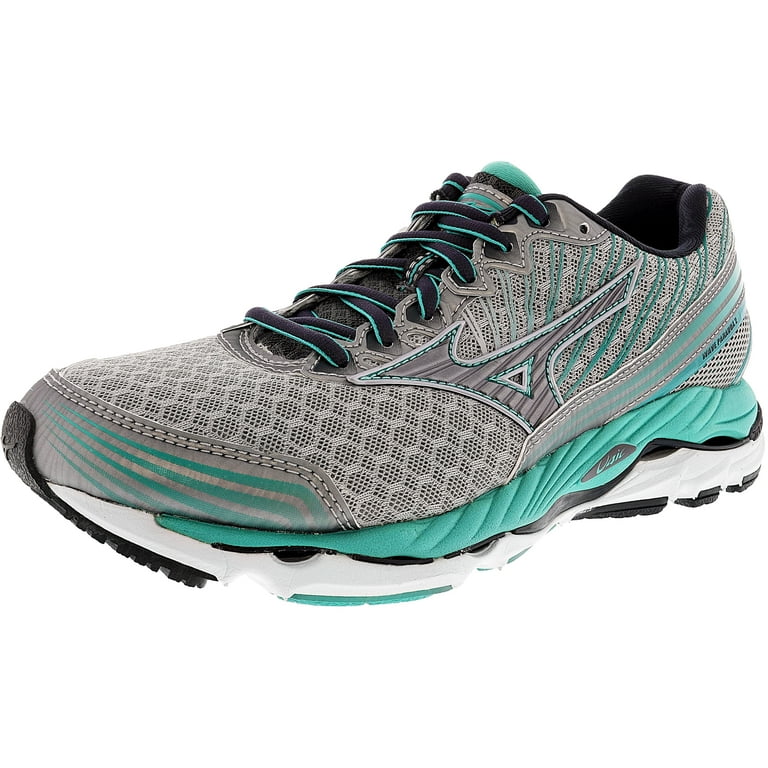 Mizuno Women s Wave Paradox 2 Grey Black Blue Low Top Fabric