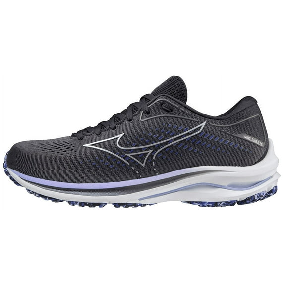 Mizuno Women's Wave Rider 25 Running Shoe, Size 12, Blackened Pearl (Bpbp)