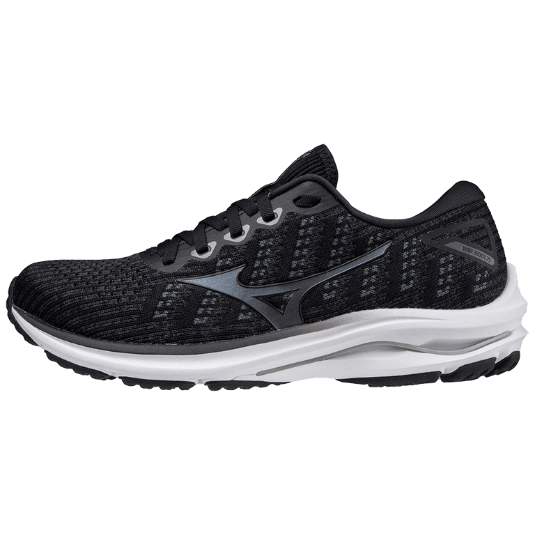 Mizuno Women s Wave Rider 25 Waveknit Running Shoe Size 6 Black Onyx 90Nx Walmart