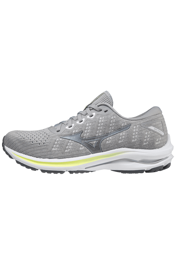 Mizuno Women's Wave Rider 25 Waveknit™ Running Shoe, Size 6, Harbor Mist-Silver (Hm73)