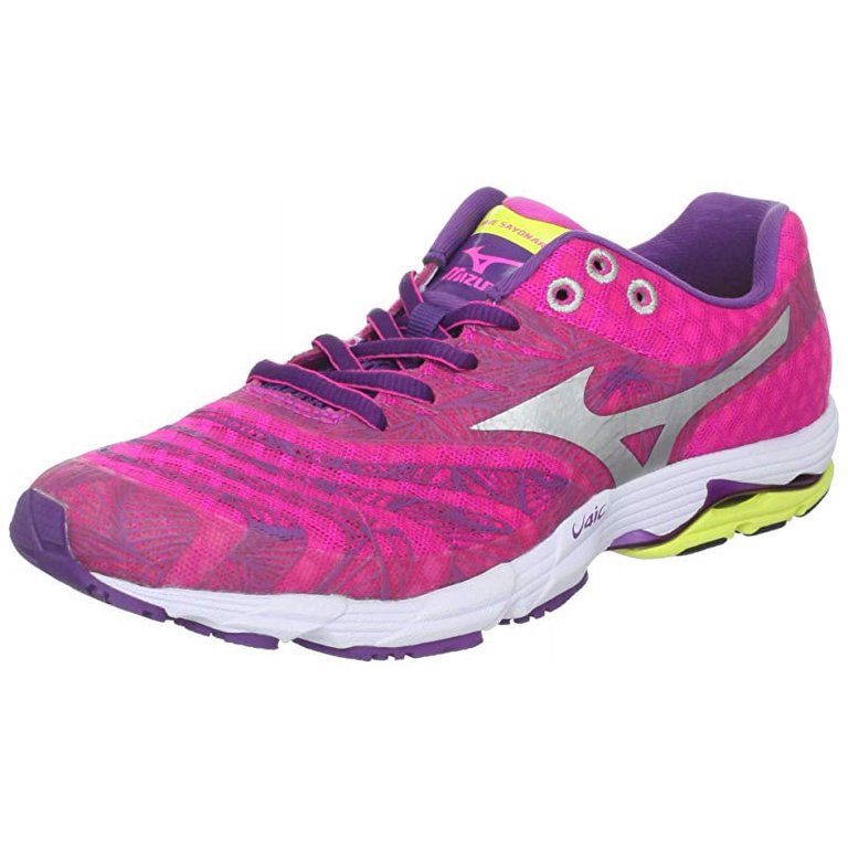 Mizuno Women s Wave Sayonara Running Shoe Pink Purple SIlver 11 B M US Walmart