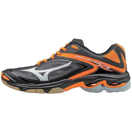 Mizuno Womens Wave Lightning Z3 Volleyball Shoes Size 6.5 Black/Orange