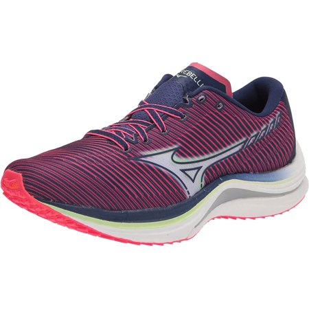 Mizuno Womens Wave Rebellion Running Shoe 7.5 Diva Pink-indigo White