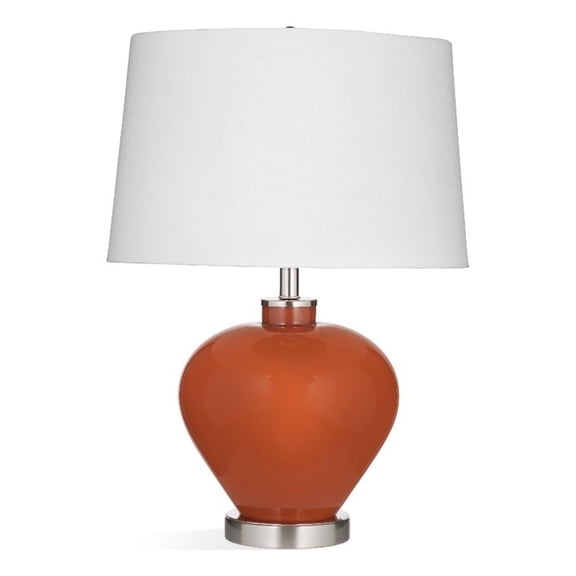 Mizz Table Lamp in Orange Ceramic