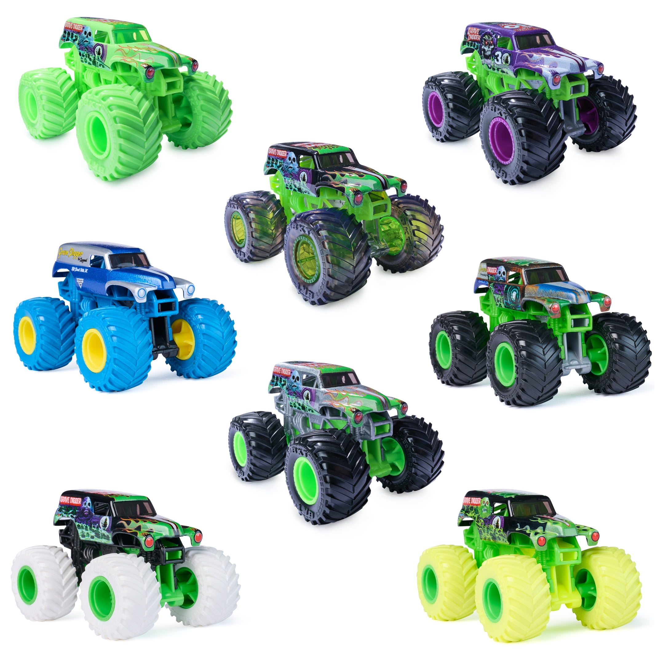 Monster Jam, Grave Digger Monster Truck 1:64 Scale Die-Cast Toy Vehicle (1 Car; Styles May Vary, Items May Not be Pictured)