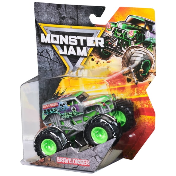 Monster Jam, Grave Digger Monster Truck 1:64 Scale Die-Cast Toy Vehicle (1 Car; Styles May Vary, Items May Not be Pictured)