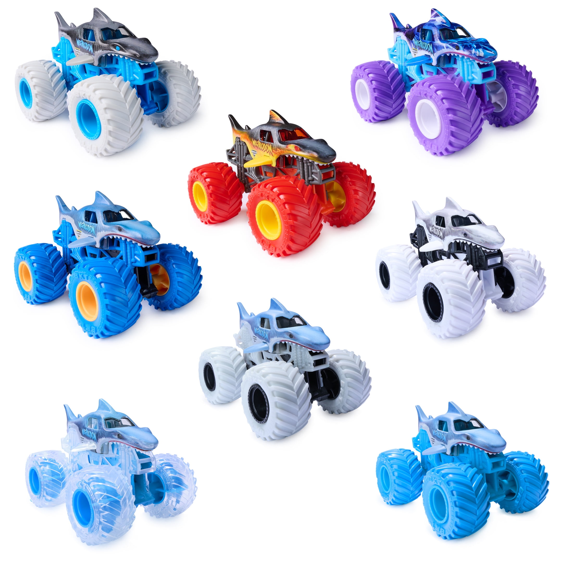 Monster Jam, Megalodon Monster Truck 1:64 Scale Die-Cast Vehicle (1 Car; Styles May Vary, Items May Not be Pictured)