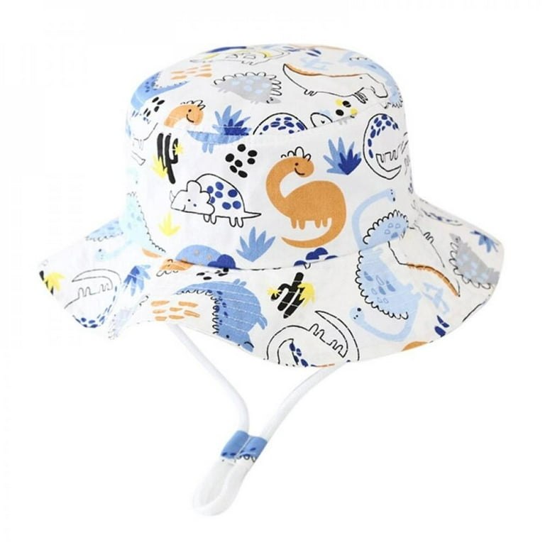 Mjbaby Summer Baby Boys Girls Toddler Cartoon Print Bucket Hats Caps Sun  Head Wear 