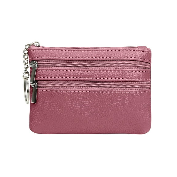 Mjers Small Wallet Women Leather Wallets for Women RFID Blocking Soft Leather Bifold Compact Card Holder Wallet for Women with Zipper Coin Pocket ID Window