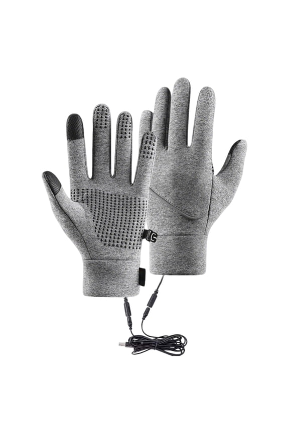 USB Heated Gloves for Men Women Full Finger Hand Warmers Winter Warm Unisex Gloves Knit Mittens with 3 Heating Levels Hand Warmer USB Mittens Touchscreen