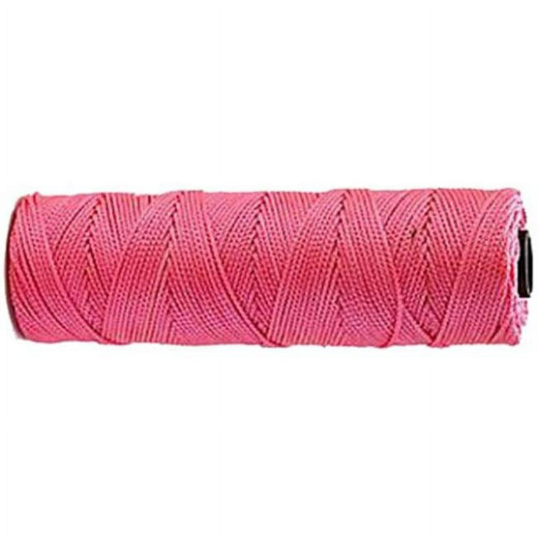 Mjj BL504 8 oz, No.18 x 500 ft. Nylon Braided Twine, Glow Pink 