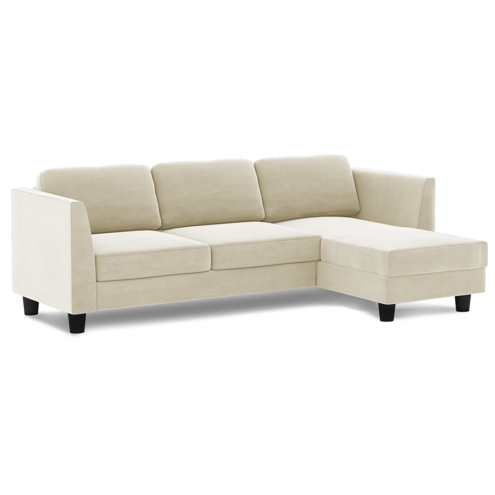 "Mjkone 86"" W Velvet Convertible Sectional Sofa, L Shaped with