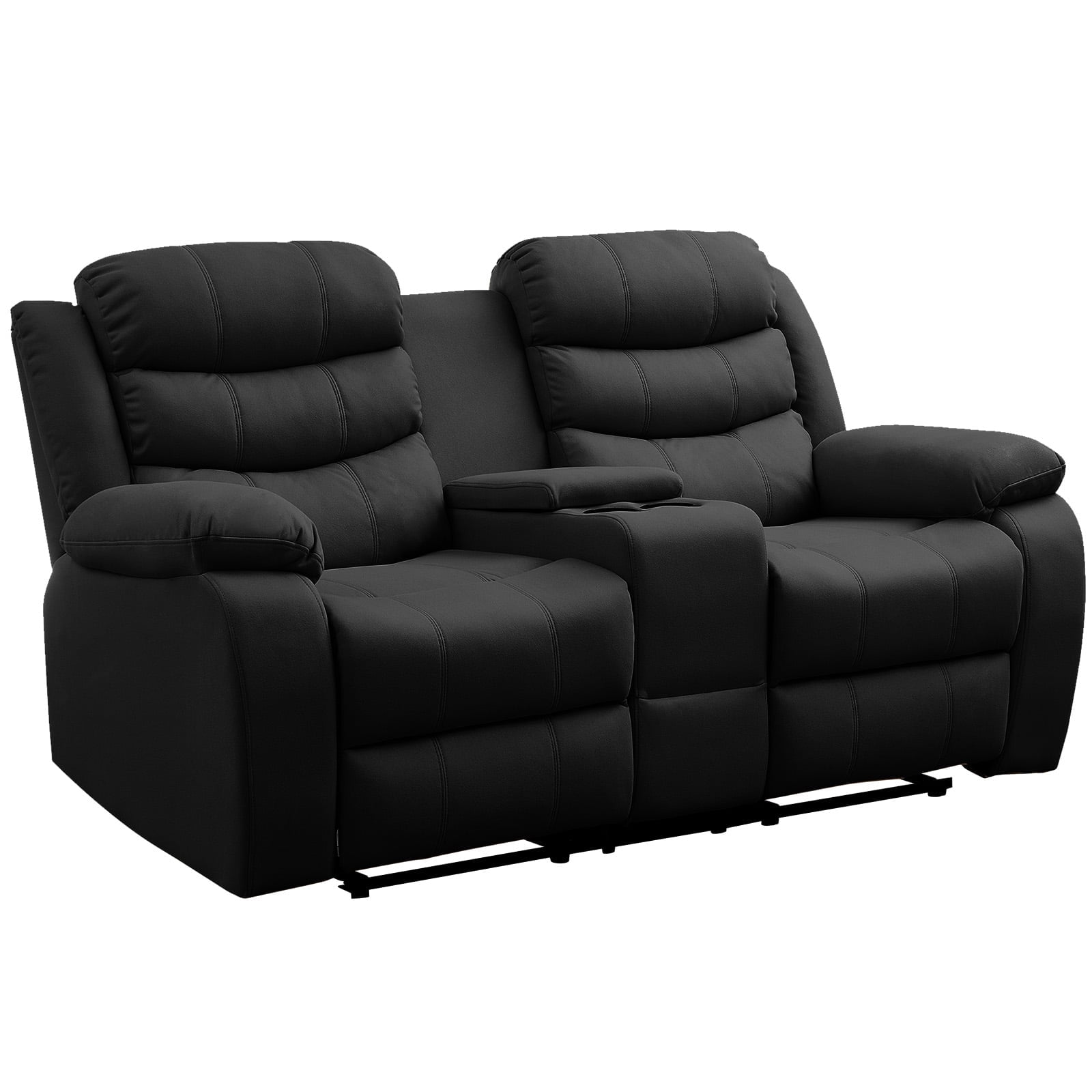 Mjkone Double Recliner Loveseat, Manual Reclining Sofa, 2 Seater