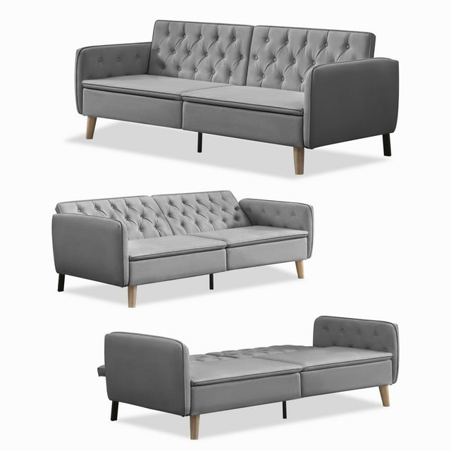 Mjkone Modern Convertible Split Back Sleeper Sofa Bed with Adjustable