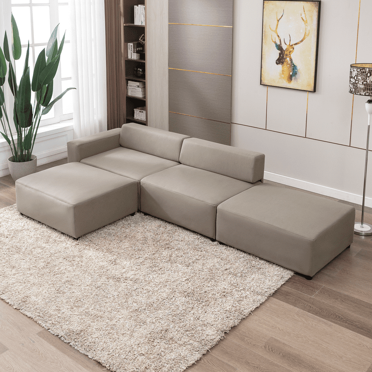 Sectional Sofa Reversible Chaise Couch