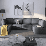Mjkone Sectional Couch/Futon Sofa Bed, Variable Modular Oversized Couch, U/L Shaped Couch and Queen Sleeper Sofa, Convertible Sofa Set for Living Room, Furniture for Living Room
