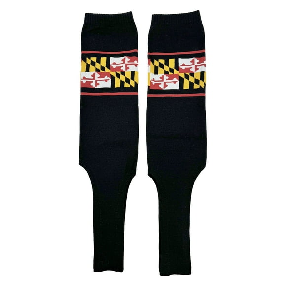 Mk Socks Black Maryland Flag Baseball Stirrups with 7 inch Opening (L)