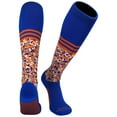 thumbnail image 1 of Mk Socks Digital Camo Stripe Blue Orange Knee-High Long Sports Socks (S), 1 of 2