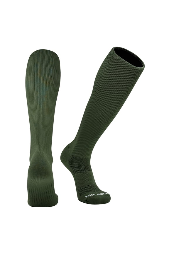 Elite Competitor Knee-High Long Sports Socks - Military Green (M)