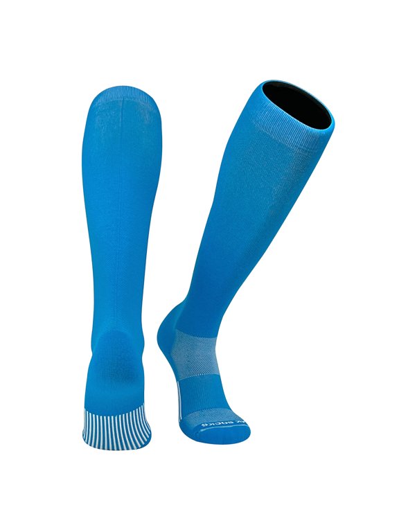 Elite Legend Knee-High Long Sports Socks (S, Neon Blue)