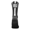 thumbnail image 1 of Mk Socks Player ID Jersey Number SINGLE Crew Sock - Black, White, 1 of 1