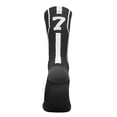 thumbnail image 1 of Mk Socks Player ID Jersey Number SINGLE Crew Sock - Black, White, 1 of 1