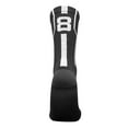 thumbnail image 1 of Mk Socks Player ID Jersey Number SINGLE Crew Sock - Black, White, 1 of 1