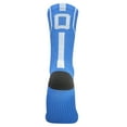 thumbnail image 1 of Mk Socks Player ID Jersey Number SINGLE Crew Sock - Columbia Blue, White (SINGLE-0, M), 1 of 1