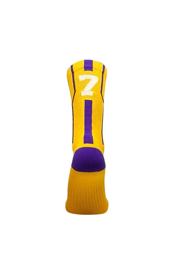 Player ID Jersey Number SINGLE Crew Sock - Columbia Blue, White
