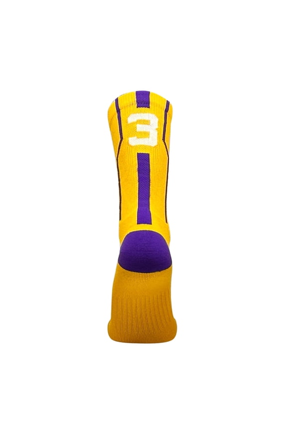 Player ID Jersey Number SINGLE Crew Sock - Columbia Blue, White