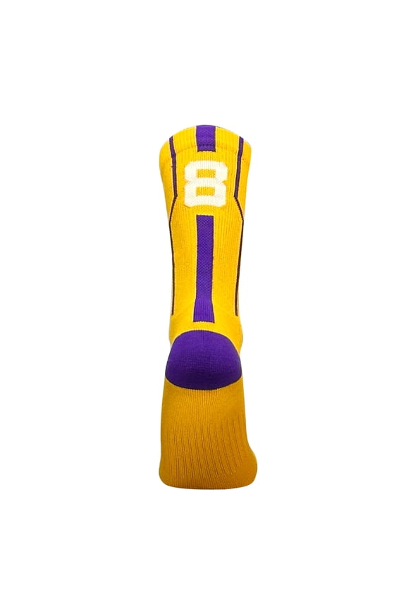 Player ID Jersey Number SINGLE Crew Sock - Columbia Blue, White