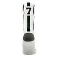thumbnail image 1 of Mk Socks Player ID Jersey Number SINGLE Crew Sock - White, Black, 1 of 1