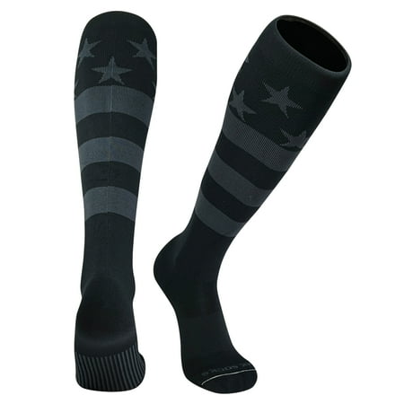 Mk Socks USA Glory Knee-High Sports Socks - Blackout - Black Graphite (XS)