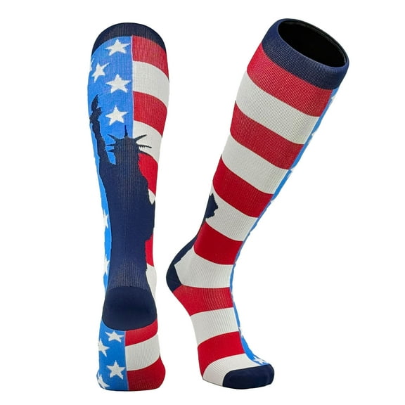Mk Socks USA Liberty Baseball, Football, Soccer Knee-High Long Sports Socks (L-XL)