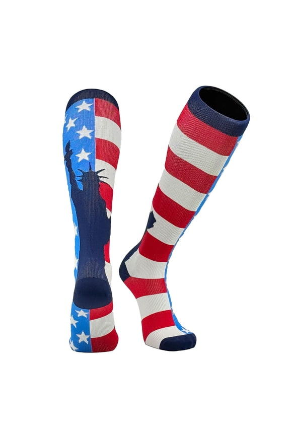 USA Liberty Baseball, Football, Soccer Knee-High Long Sports Socks (L-XL)