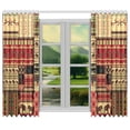 thumbnail image 1 of Mkhert African Pattern Thermal Insulated Blackout Window Curtain Kitchen Curtain 52X84 Inch ,Set Of 2, 1 of 3