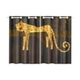 thumbnail image 1 of Mkhert Cheetah Blackout Window Curtain Kitchen Curtain 26X39 Inch, 2 Panels, 1 of 3