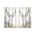 thumbnail image 1 of Mkhert Deer Blackout Window Curtain Kitchen Curtain 26X39 Inch, 2 Panels, 1 of 3