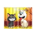 thumbnail image 1 of Mkhert Dog And Cat Blackout Window Curtain Kitchen Curtain 26X39 Inch, 2 Panels, 1 of 3