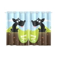 thumbnail image 1 of Mkhert Dog With Bones Blackout Window Curtain Kitchen Curtain 26X39 Inch, 2 Panels, 1 of 3