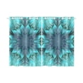 thumbnail image 1 of Mkhert Green Flower Blackout Window Curtain Kitchen Curtain 26X39 Inch, 2 Panels, 1 of 3