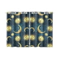 thumbnail image 1 of Mkhert Moon, Sun And Stars Blackout Window Curtain Kitchen Curtain 26X39 Inch, 2 Panels, 1 of 3