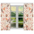 thumbnail image 1 of Mkhert Red Floral Thermal Insulated Blackout Window Curtain Kitchen Curtain 52X84 Inch ,Set Of 2, 1 of 3