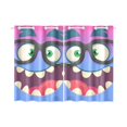 thumbnail image 1 of Mkhert Smart Monster Face Blackout Window Curtain Kitchen Curtain 26X39 Inch, 2 Panels, 1 of 3