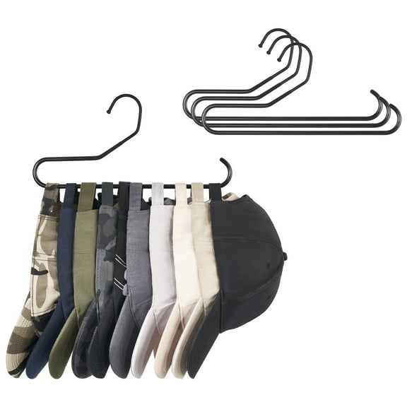 Mkono Hat Organizer for Baseball Caps Metal Hat Rack for Closet Set of 4 Holds 40 Caps