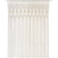 thumbnail image 1 of Mkono Macrame Doorway Curtains Boho Cotton String Window Curtain, 70"L x 51"W Wedding Party Backdrop, Off White, 1 of 6